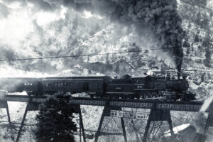 Midland Engine No 59 on Trestle